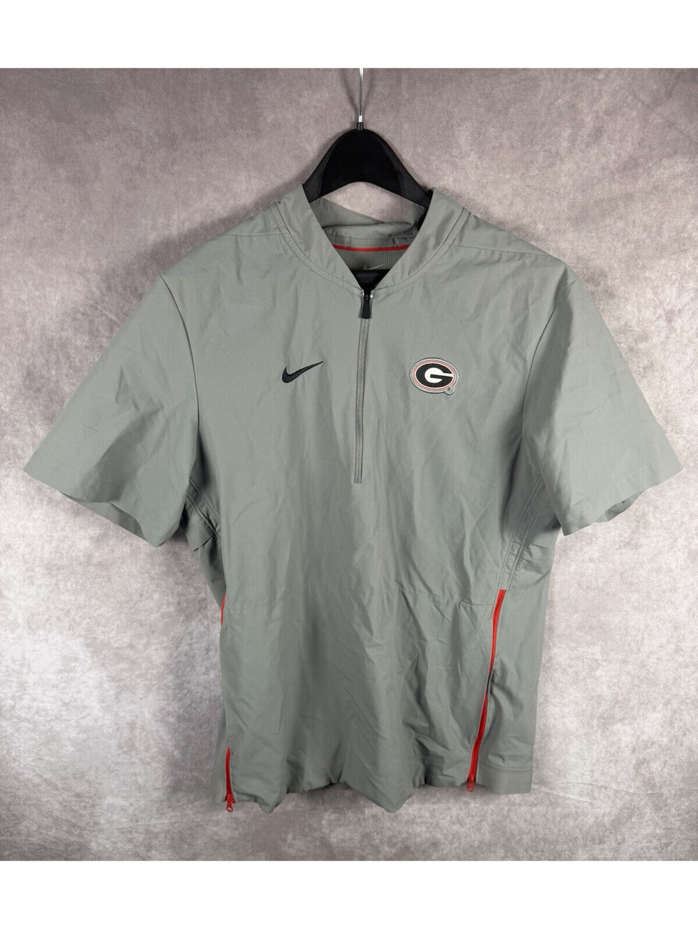 Nike Georgia Bulldogs 1/4 Zip Pullover Men's M Short Sleeve
